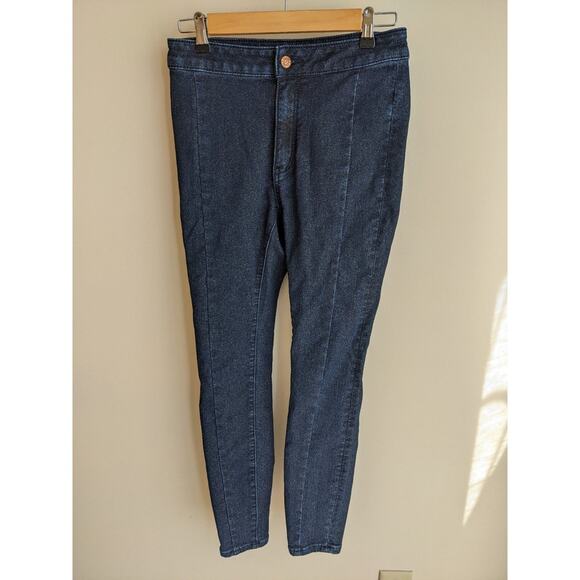 Anthropolgie Pilcro & the Letterpress Shimmer Skinny High Rise Denim Legging 27 - Picture 6 of 8